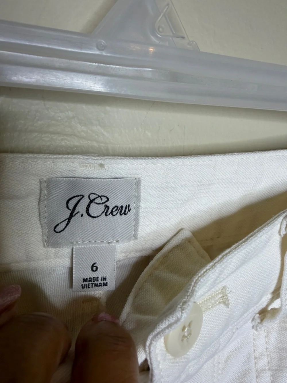 J Crew Women’s Off White High-Rise Utility Pants